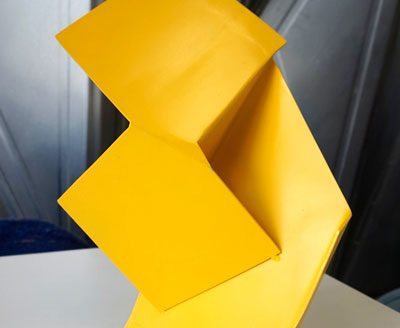 “BUI”, 2015, painted steel, 18" H x 10" W x 9" L