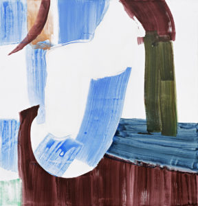 Julie Beugin, "Alcove", 2019, acrylic on canvas, 55" x 53"