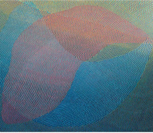 Sarah Nordean, "Wave Function", Acrylic on panel, 24” x 28”